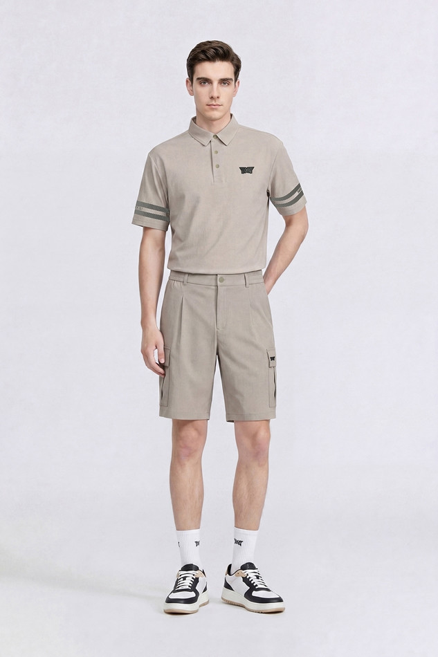 MEN NEW TEXTURED COOLING COLLAR SHORT SLEEVE