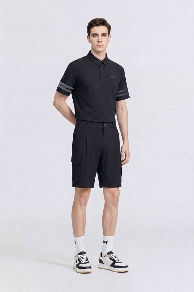 MEN NEW TEXTURED COOLING COLLAR SHORT SLEEVE