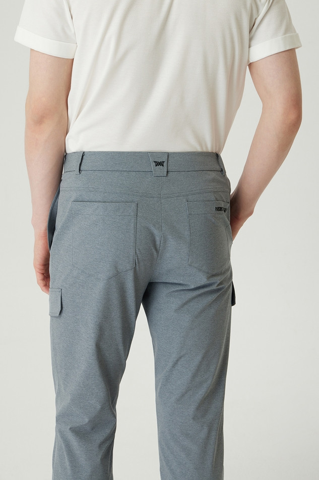 MEN POCKET POINT SEMI-TAPERED FIT PANTS