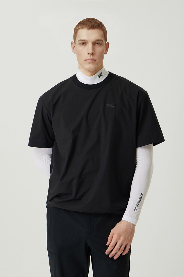 MEN ROUND NECK SHORT SLEEVE ANORAK JACKET