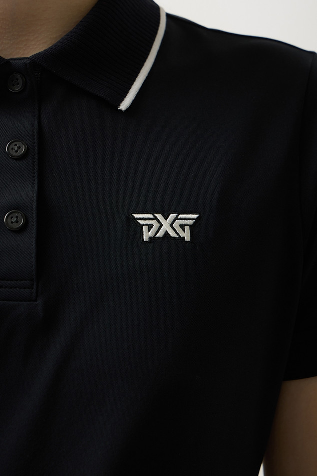 WOMEN BASIC COLLARED SHORT SLEEVE