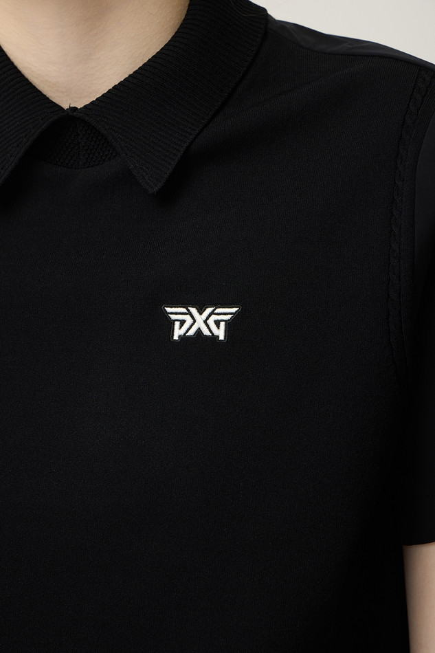 WOMEN SHORT SLEEVE HYBRID SWEATER
