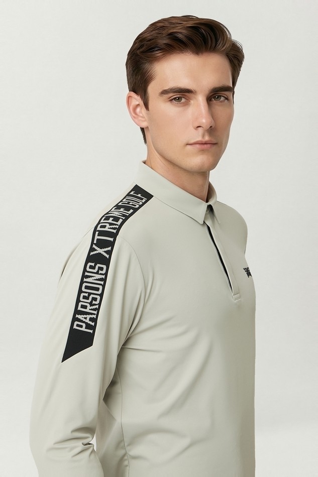 MEN COLOR BLOCKED COLLAR LONG SLEEVE