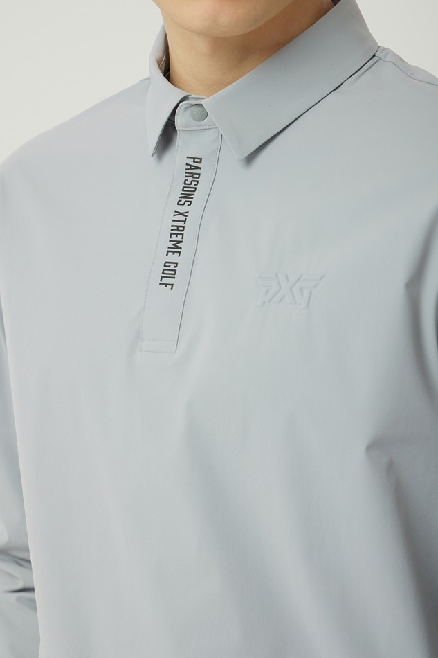 MEN WOVEN LOOSE FIT COLLAR LONG SLEEVE