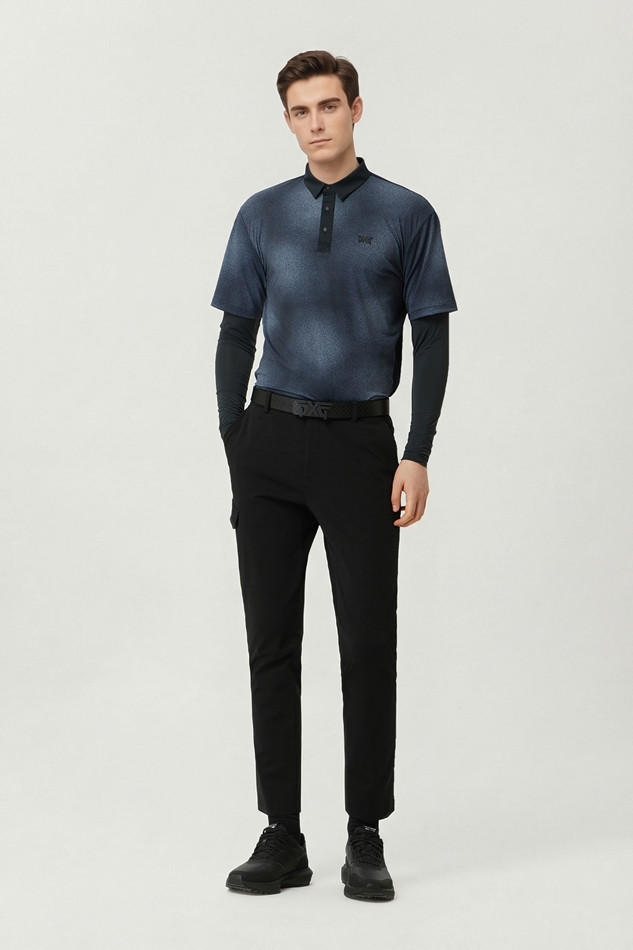 MEN COOL SLEEVE LAYERD COLLAR LONG SLEEVE