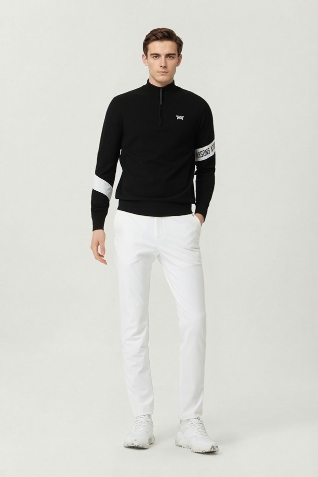 MEN HALF ZIP-UP SWEATER