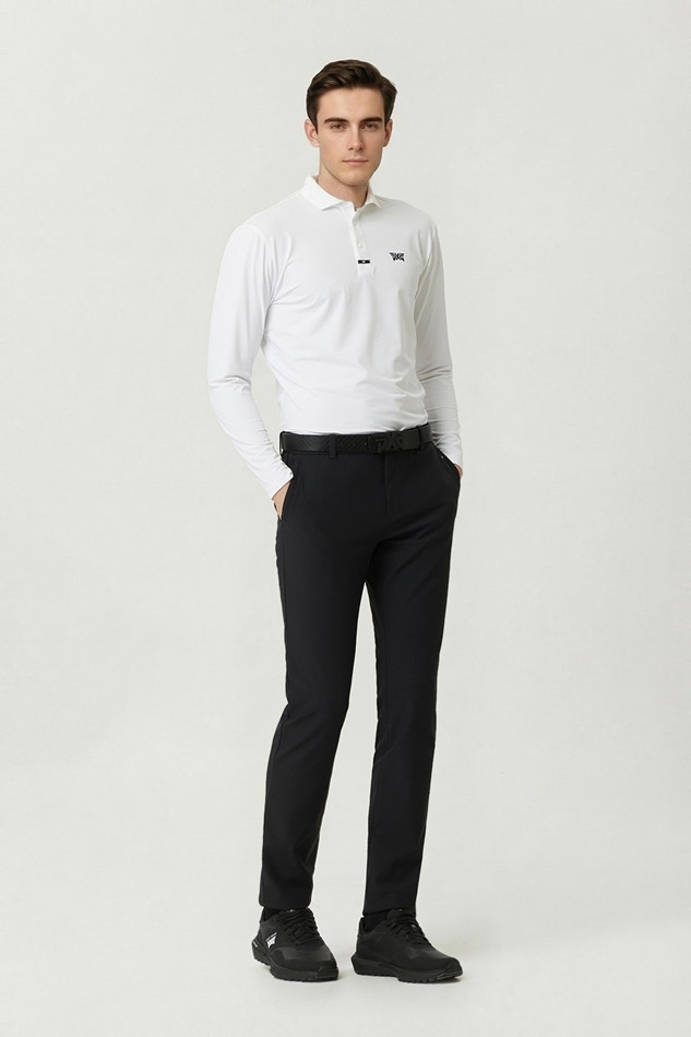 WOMEN BUTTON COLLAR LONG SLEEVE