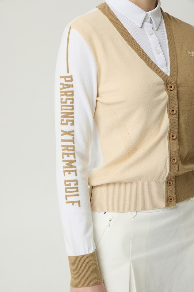 WOMEN V-NECK KNIT CARDIGAN