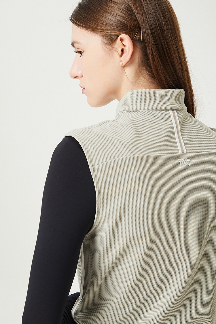 WOMEN SUMMER HALF ZIP JERSEY VEST