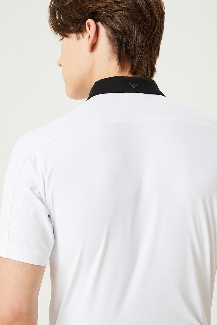 NECK ONE POINT COLLAR T-SHIRT