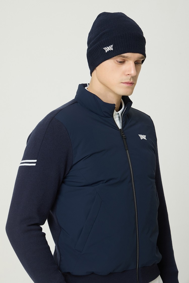 WINTER LINE POINT HYBRID DOWN SWEATER CARDIGAN