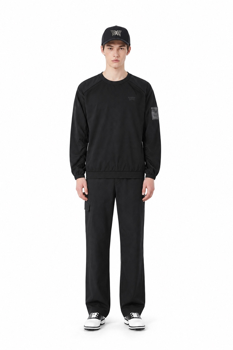 MEN GENO WOVEN HYBRID ROUND LONG SLEEVE PKFPM150821 BLACK 상품 이미지 3