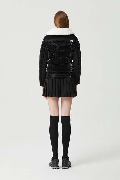 WOMEN WINTER FLEECE COLLAR DOWN JUMPER