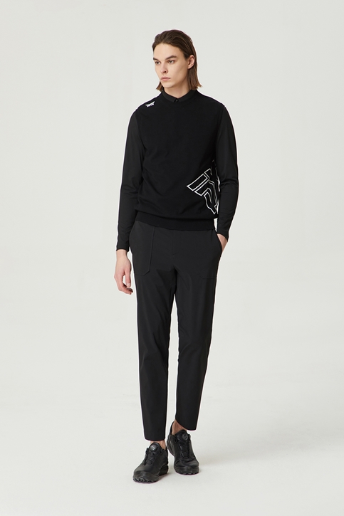 BIG LOGO ROUND KNIT VEST