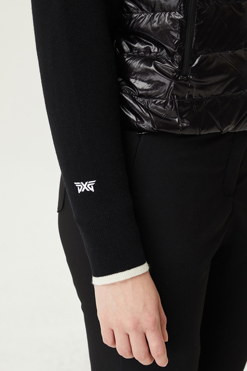 WOMEN WINTER HYBRID DOWN KNIT CARDIGAN