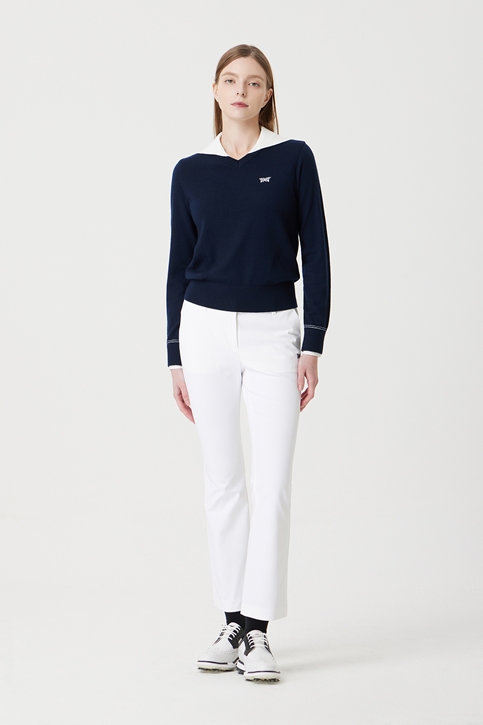 WOMEN COLOR POINT SWEATER