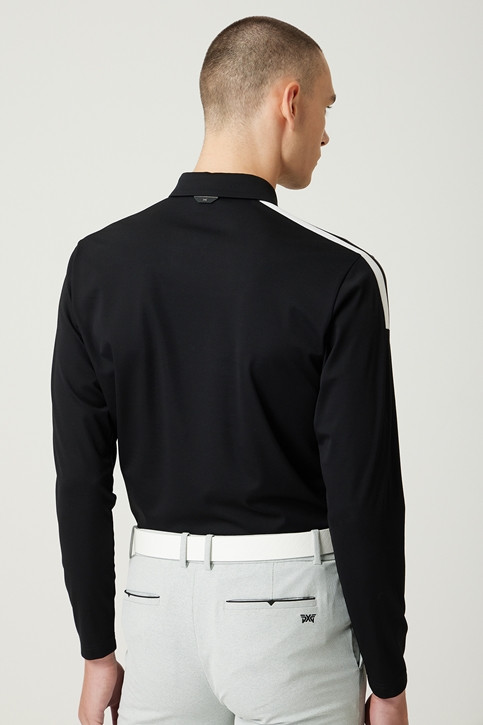 COLOR BLOCKED COLLAR LONG-SLEEVE