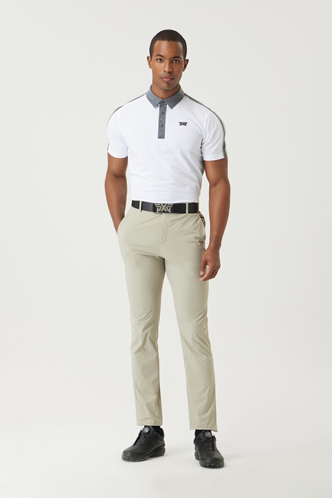 SUMMER COLOR POINT PERFORATED PANTS