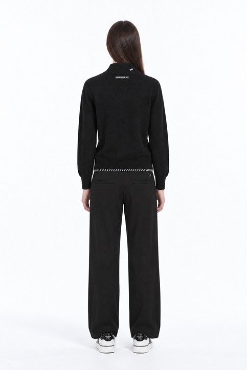 WOMEN CASHMERE SWEATER PKFCW410921 BLACK 상품 이미지 4