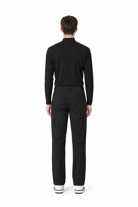MEN POCKET POINT TAPERED FIT PANTS PKFPM510821 BLACK 상품 이미지 4