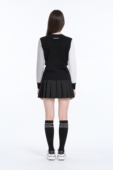 WOMEN TEXTURE MIX SWEATER PKFPW410421 BLACK 상품 이미지 4