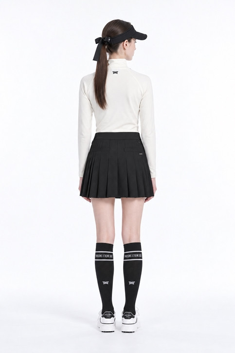 WOMEN PLEATED SKIRT PKFPW560121 BLACK 상품 이미지 4