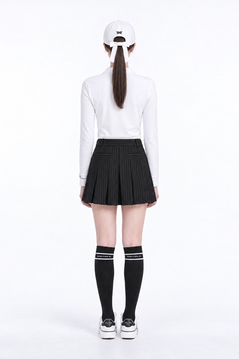 WOMEN STRIPED PLEATED SKIRT PKFPW560721 21 상품 이미지 4