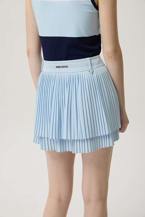 WOMEN WRAP PLEATED SKIRT