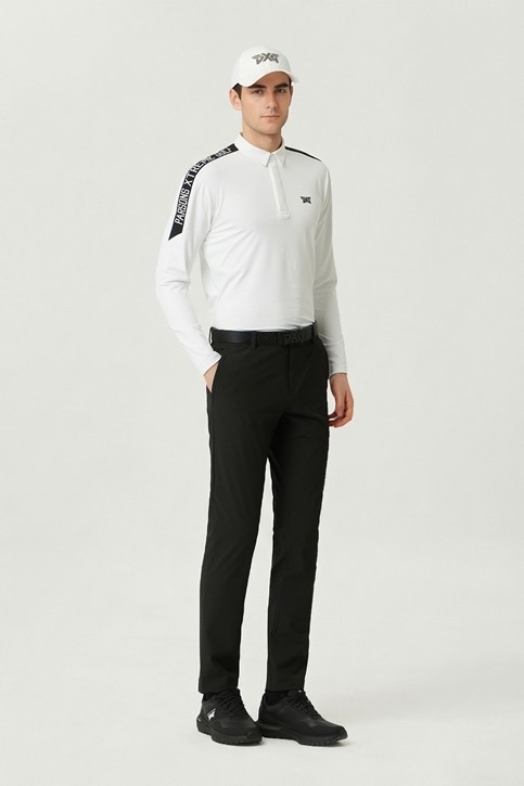 MEN COLOR BLOCKED COLLAR LONG SLEEVE