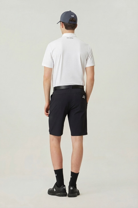 MEN NEW TEXTURED COLLAR SHORT SLEEVE