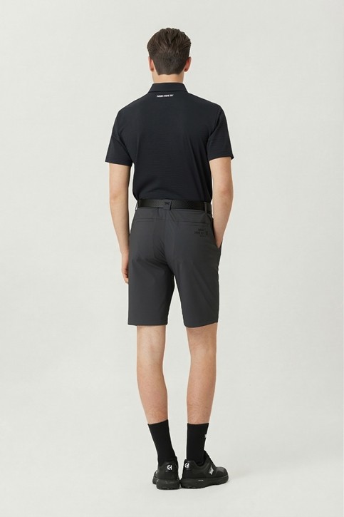 MEN NEW TEXTURED COLLAR SHORT SLEEVE