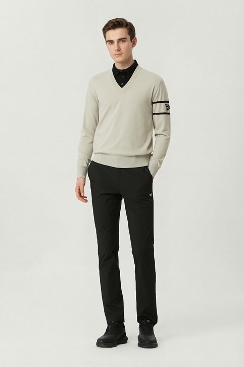 MEN COLLAR LAYERED SWEATER