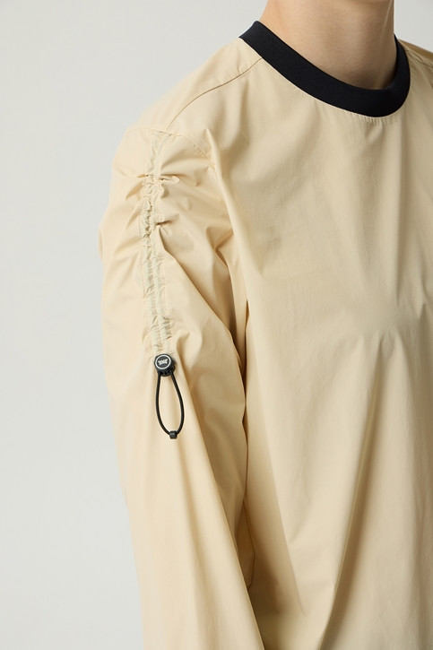 WOMEN WOVEN ROUND NECK LONG SLEEVE