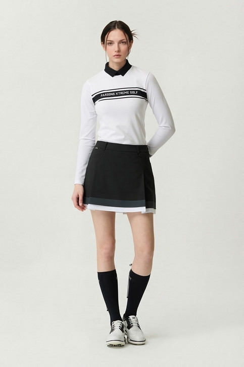 WOMEN LOGO POINT COLLARED LONG SLEEVE