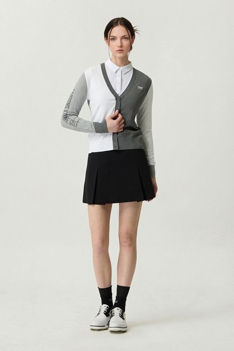 WOMEN V-NECK KNIT CARDIGAN