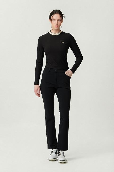 WOMEN LINE POINT SLIM BOOTS CUT PANTS