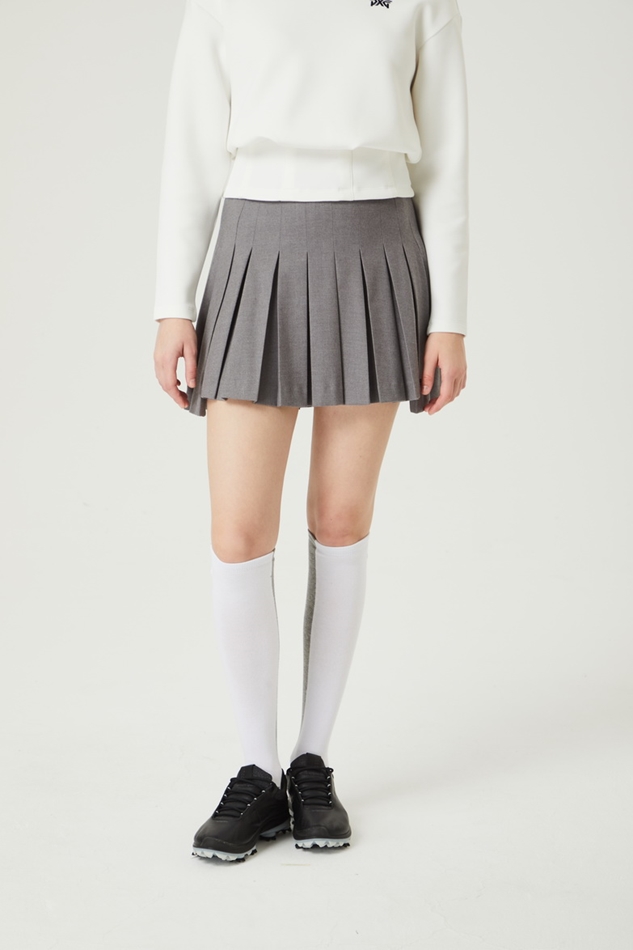 WOMENS PLAIN PLEATED SKIRT