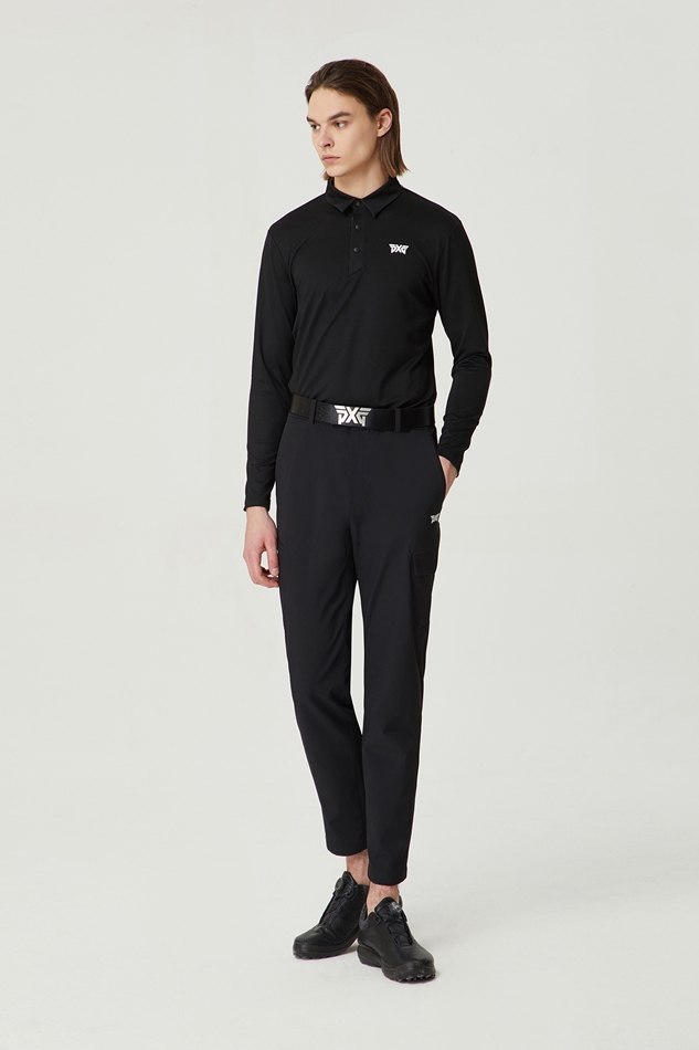 ESSENTIAL SOLID COLLAR LONG SLEEVE T-SHIRT