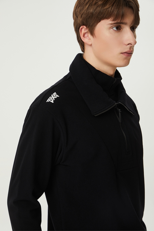 WINTER COLLAR HALF ZIP-UP LS T-SHIRT