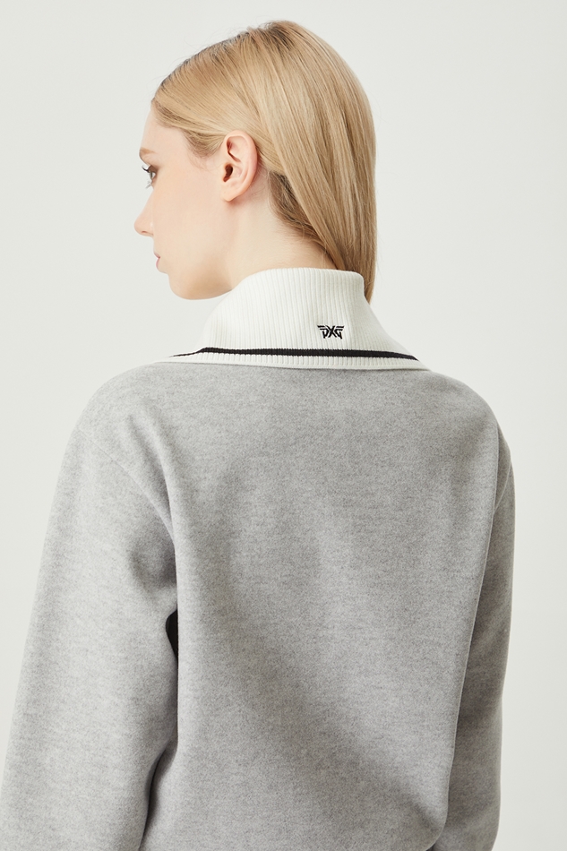 WOMEN WINTER WIDE COLLAR LS T-SHIRT