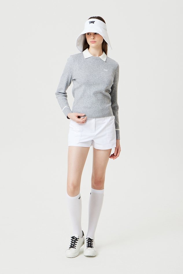 WOMEN COLLAR NECK SWEATER