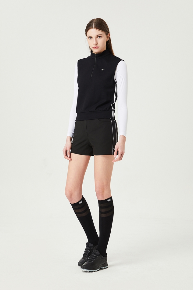 WOMEN SUMMER HALF ZIP JERSEY VEST