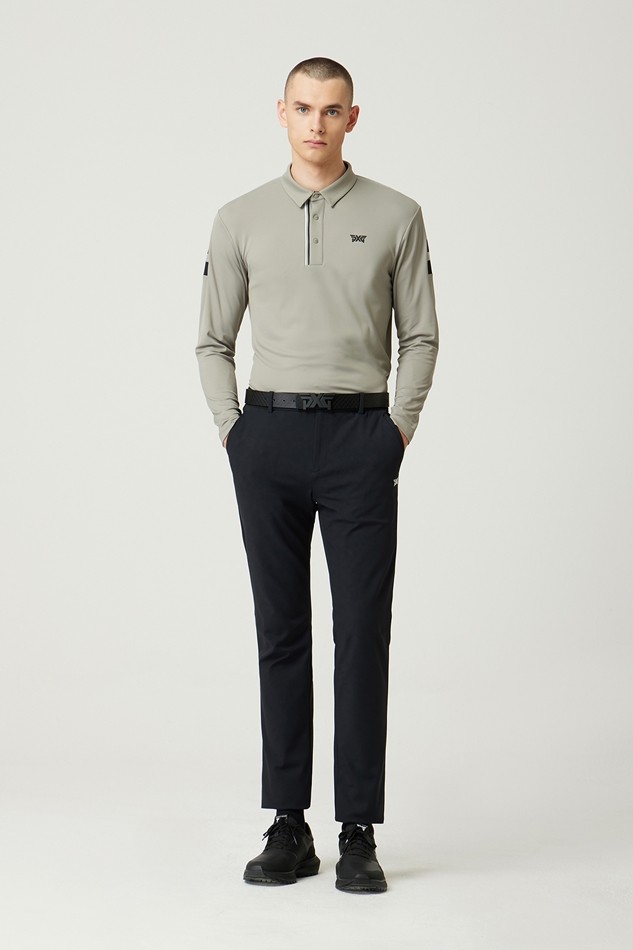 KNITTED POINT COLLAR LONG-SLEEVE