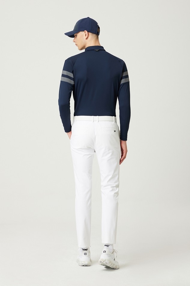 KNITTED POINT COLLAR LONG-SLEEVE