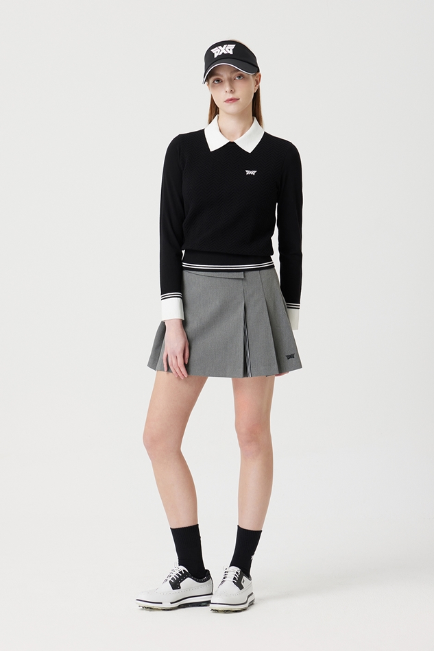 WOMEN COLLARED POINT SWEATER