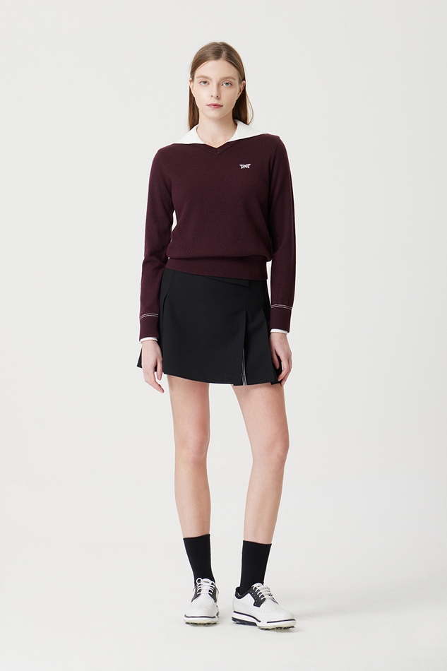 WOMEN COLOR POINT SWEATER