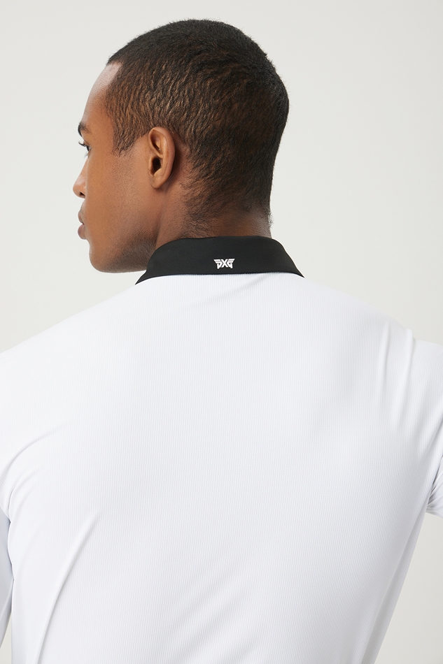 SUMMER COLOR BLOCKED COOL SLEEVE COLLAR LONG-SLEEVE
