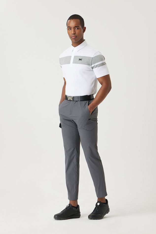 SUMMER KNIT HYBRID COLLAR SHORT-SLEEVE