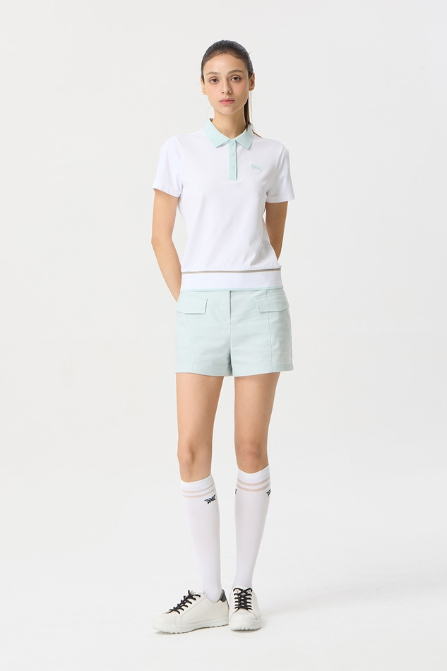 WOMENS SUMMER KNIT HYBRID SHORT-SLEEVE