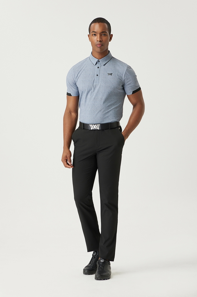 SUMMER TWO-TONE COLLAR SHORT-SLEEVE